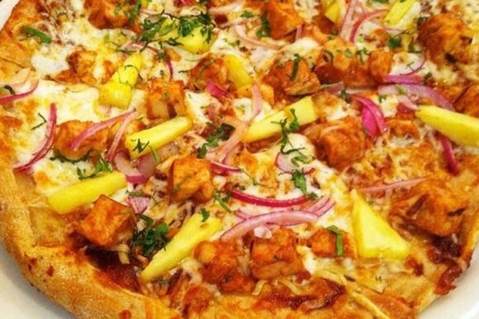 Pineapple-Barbecue-Chicken-Pizza-with-Garden-Veggies