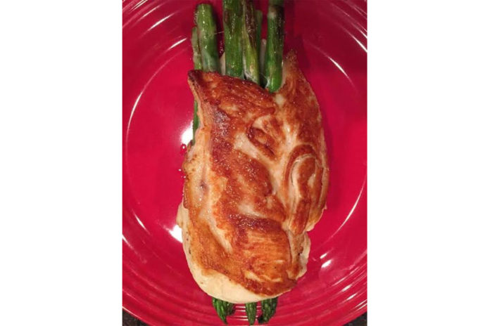 air-fryer-asparagus-provolone-stuffed-chicken-breast