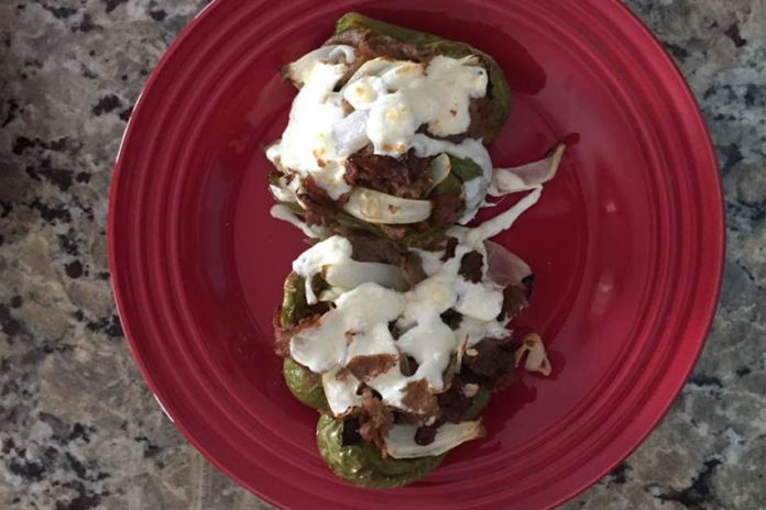 air-fryer-cheese-steaks-green-pepper